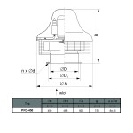 Wentylator dachowy przemysłowy PFD-450/4 3F - 11700m3/h - FI 450mm