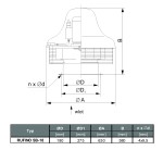 Wentylator dachowy przemysłowy RUFINO SB-18A 1F - 1220m3/h - FI 180mm