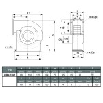 Wentylator promieniowy WBN 130/11F - 100m3/h - FI 130mm Wentylator promieniowy WBN 130/11F - 100m3/h - FI 130mm