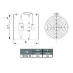 Wentylator ścienny przemysłowy WOJM-50/6 1F - 7050m3/h - FI 500mm