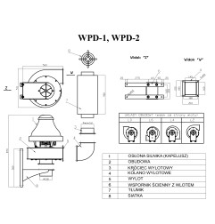 TYWENT Wentylator dachowy przemysłowy WPD-1 - 1600m3/h - FI 160mm