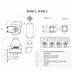 Wentylator dachowy przemysłowy WPD-2 - 2800m3/h - FI 160mm