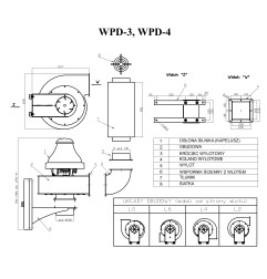 TYWENT Wentylator dachowy przemysłowy WPD-3 - 3900m3/h - FI 200mm