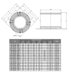 TYWENT Wentylator  dachowy przemysłowy WPV-500/4D 3F - 17900m3/h - FI 500mm