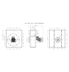 TYWENT Wentylator promieniowy wysokociśnieniowy WTP-300 L 3F - 4500m3/h - FI 200mm