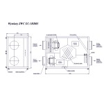 Rekuperator z nagrzewnicą i filtrem antysmog ZWC EC 1HBRI - 600m3/h - FI 160mm