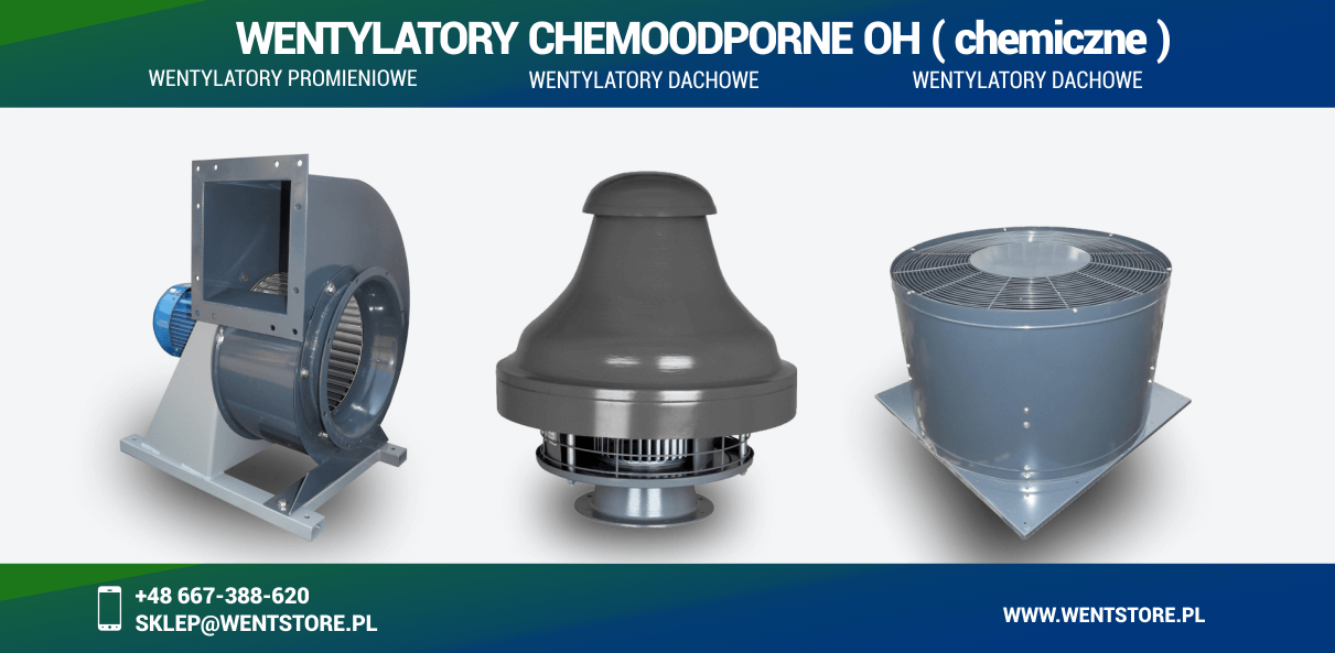 Wentylatory Przemysłowe Chemoodporne Chemiczne